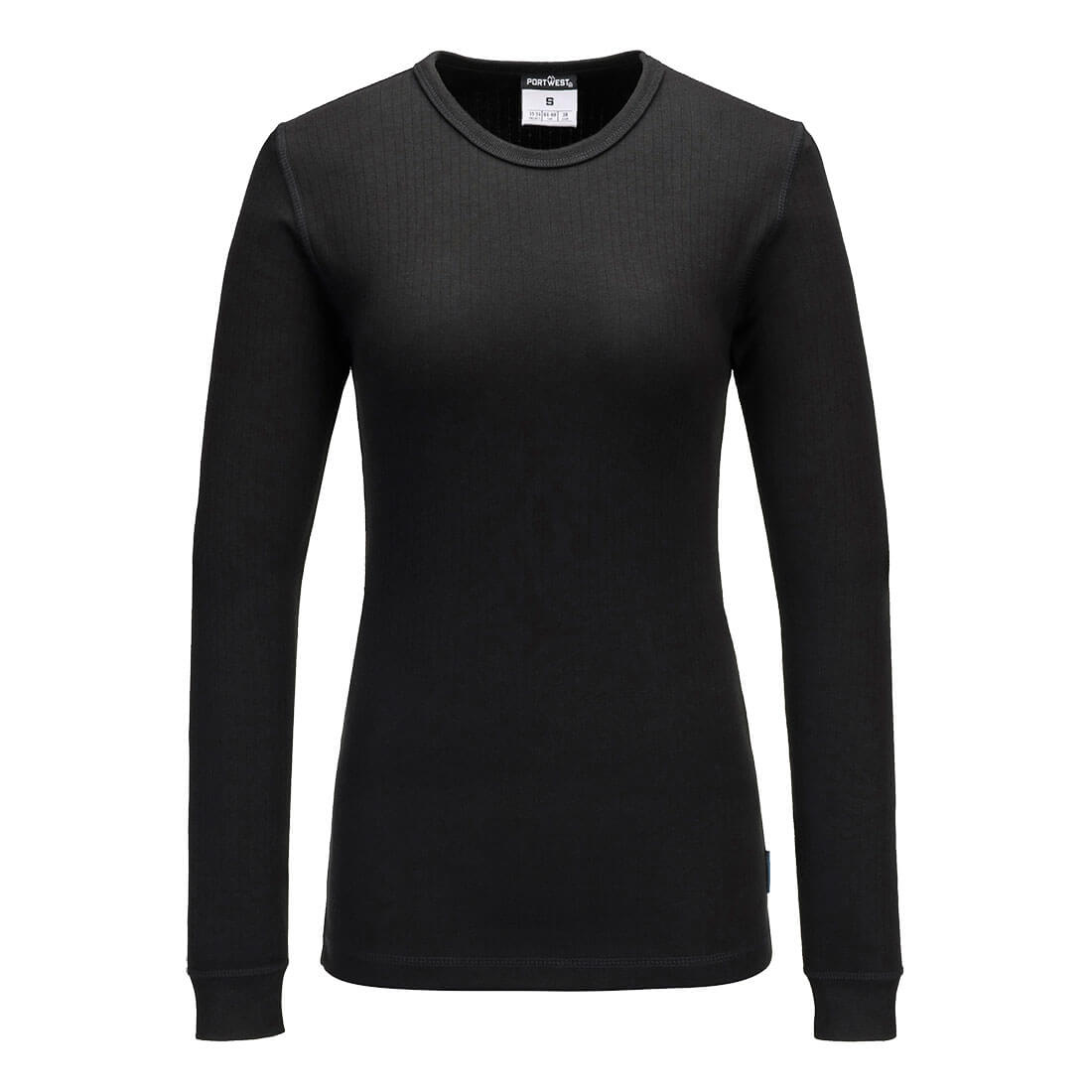 Damen Thermal T-Shirt Langarm - Schwarz (BKR)