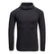 Waffel Fleece Kapuzenshirt - Schwarz (BKR)
