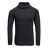 Waffel Fleece Kapuzenshirt - Schwarz (BKR)