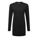 Damen Baumwoll T-Shirt in entspannter Passform langarm - Schwarz (BKR)