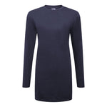 Damen Baumwoll T-Shirt in entspannter Passform langarm - Marine (NVR)