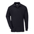 Genoa Langarm Polo-Shirt - Schwarz (BKR)