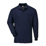 Genoa Langarm Polo-Shirt - Marine (NVR)