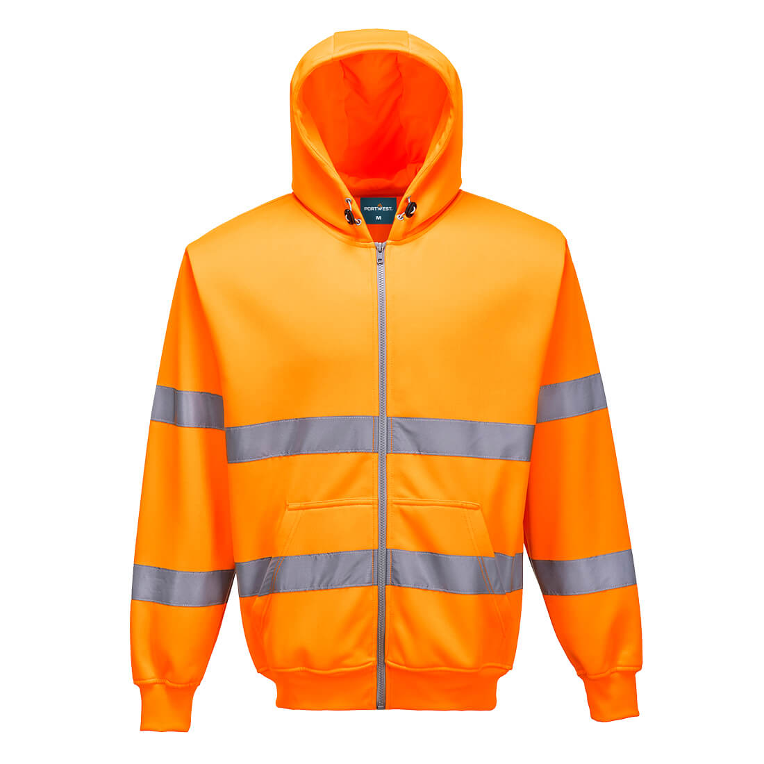 Hi-Vis Kapuzen Sweatjacke - Orange (ORR)