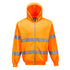 Hi-Vis Kapuzen Sweatjacke - Orange (ORR)