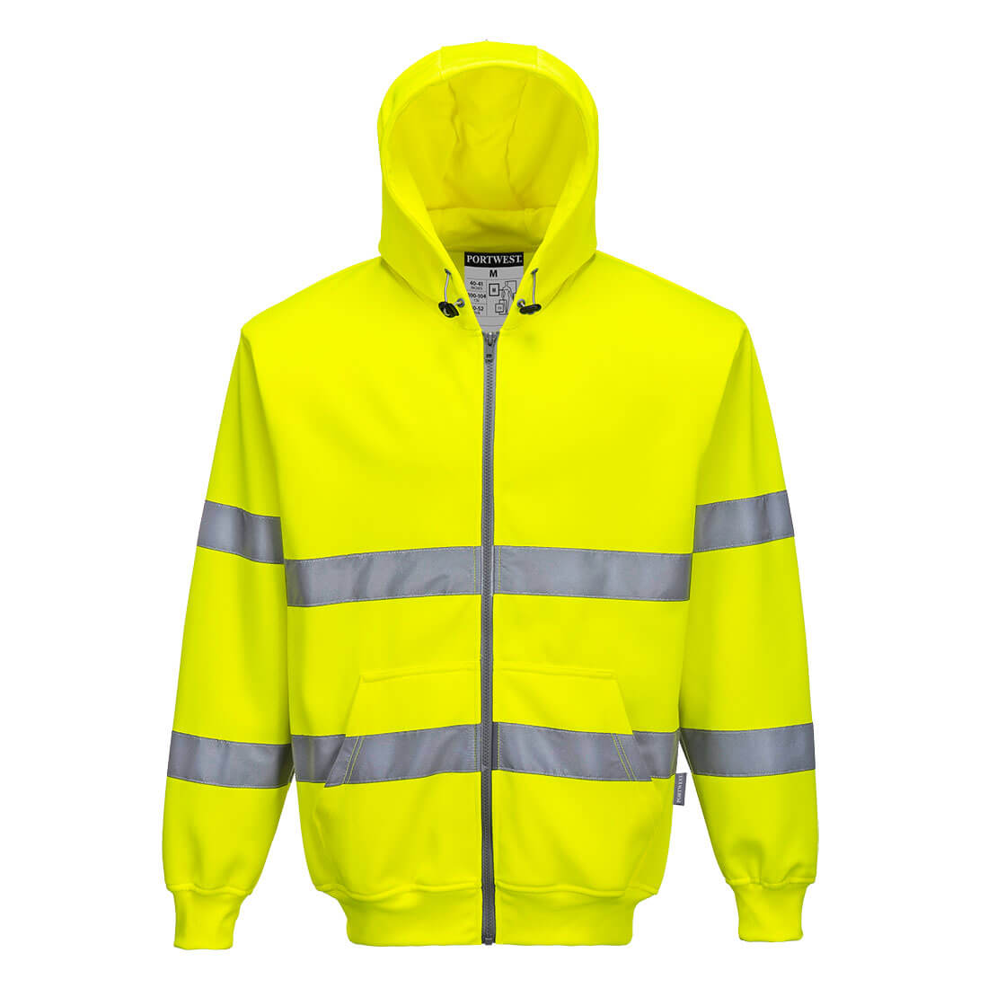 Hi-Vis Kapuzen Sweatjacke - Gelb (YER)