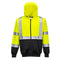 Hi-Vis Kontrast Kapuzen Sweatjacke - Gelb/Schwarz (YBR)