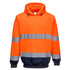 Hi-Vis Kontrast Kapuzen- Sweatshirt - Orange/Marine (ONR)