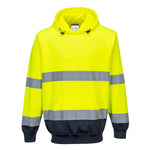 Hi-Vis Kontrast Kapuzen- Sweatshirt - Gelb/Marine (YNR)