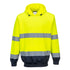 Hi-Vis Kontrast Kapuzen- Sweatshirt - Gelb/Marine (YNR)