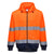 Hi-Vis Kontrast Kapuzen Sweatjacke - Orange/Marine (ONR)