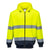 Hi-Vis Kontrast Kapuzen Sweatjacke - Gelb/Marine (YNR)