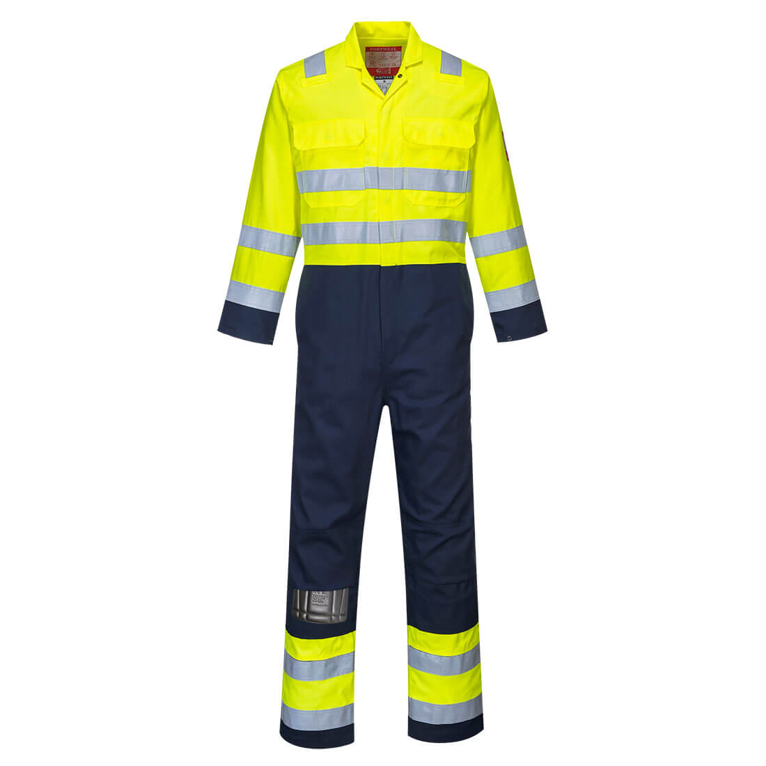 Bizflame Work Hi-Vis Kontrast FR Overall - Gelb/Marine (YNR)