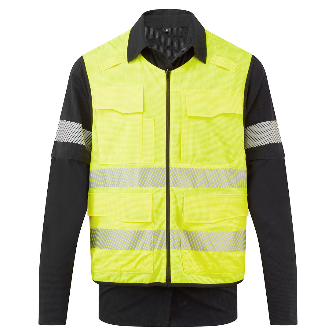 Ultimatives modulares Hi-Vis 5-in-1 Hemd - Schwarz/Gelb (BKY)