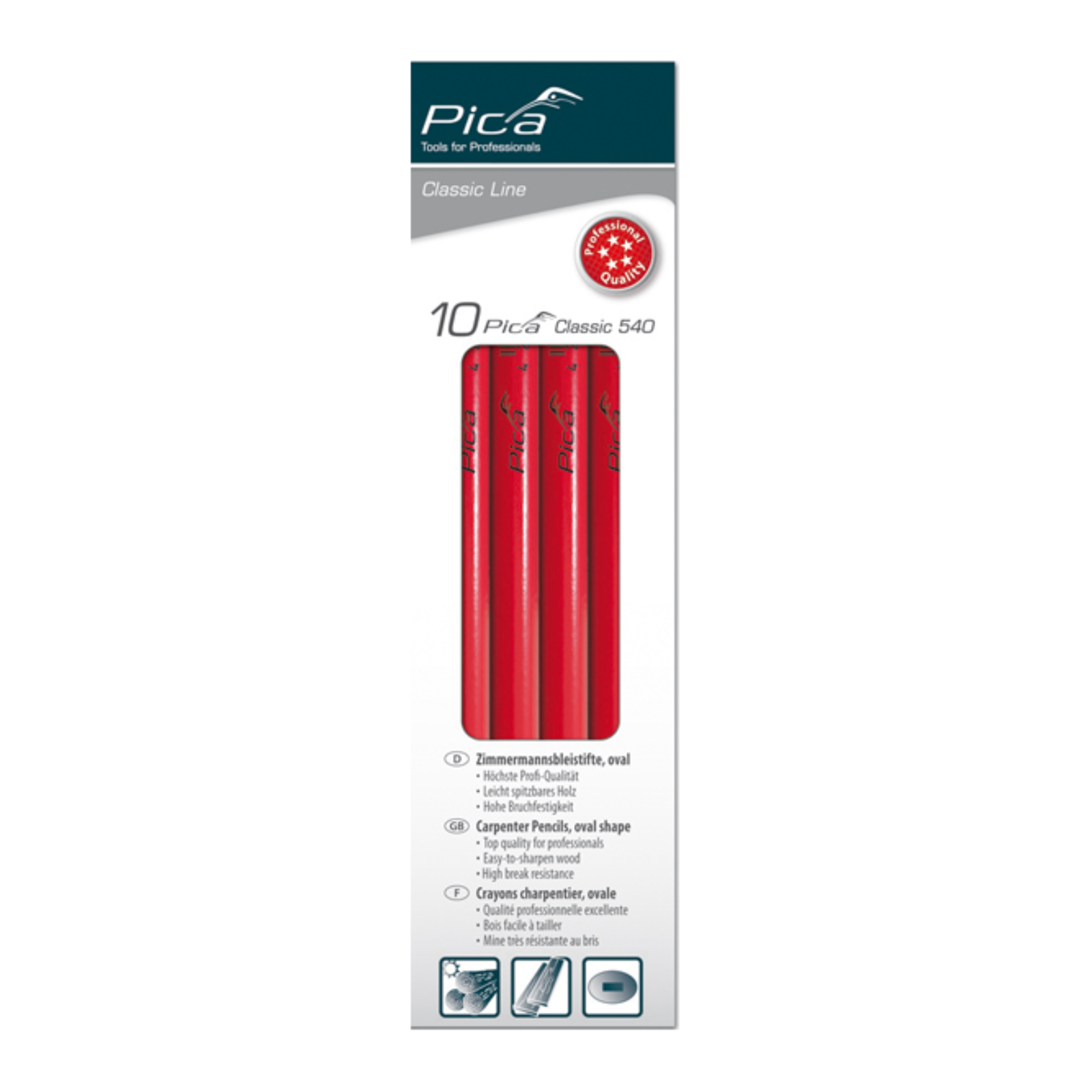 Zimmermannstift Classic 540 24 cm - 10 Stk.