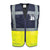 Paris Hi-Vis Kontrast Exekutiv Weste - Gelb/Marine (YNR)
