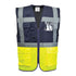 Paris Hi-Vis Kontrast Exekutiv Weste - Gelb/Marine (YNR)