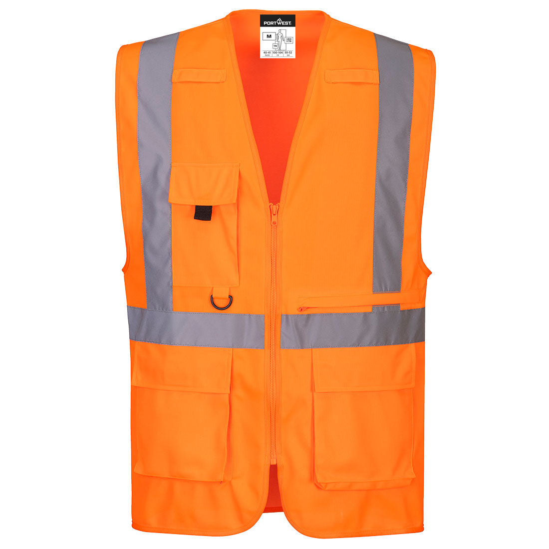 Hi-Vis Exekutiv Weste mit  Tablet-Tasche - Orange (ORR)