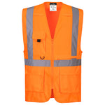 Hi-Vis Exekutiv Weste mit  Tablet-Tasche - Orange (ORR)