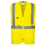 Hi-Vis Exekutiv Weste mit  Tablet-Tasche - Gelb (YER)