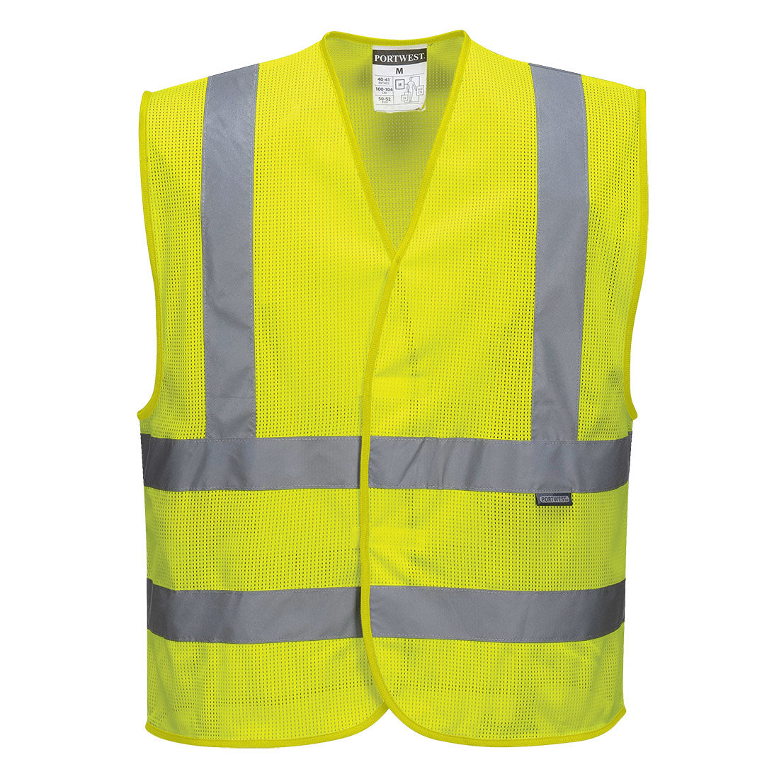 Hi-Vis Mesh Weste mit Schulterreflexband - Gelb (YER)