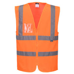 Hi-Vis Zip Band & Brace Vest - Orange (ORR)
