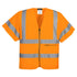 Hi-Vis Weste mit Schulterreflexband und Reißverschluss kurzarm - Orange (ORR)