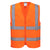 Hi-Vis Weste mit Schulterreflexband - Orange (ORR)