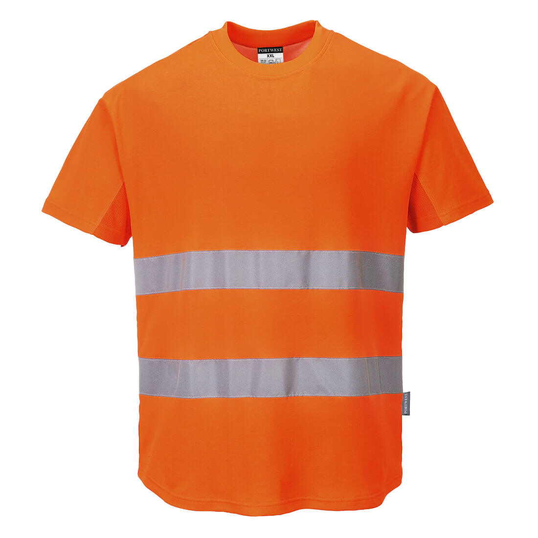 Hi-Vis Cotton Comfort T-Shirt mit Mesheinsatz kurzarm - Orange (ORR)