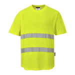 Hi-Vis Cotton Comfort T-Shirt mit Mesheinsatz kurzarm - Gelb (YER)