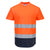 Hi-Vis Kontrast T-Shirt mit Mesheinsatz kurzarm - Orange/Marine (ONR)
