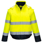 Leichte Hi-Vis Kontrast 2-in-1 Pilotjacke Essential - Gelb/Marine (YNR)
