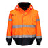 Hi-Vis 3-in-1 Kontrast Pilotjacke - Orange/Marine (ONR)