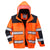 Hi-Vis 3-in-1 Kontrast Winter Pilotjacke - Orange/Schwarz (OBR)
