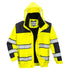 Hi-Vis 3-in-1 Kontrast Winter Pilotjacke - Gelb/Schwarz (YBR)