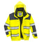 Hi-Vis 3-in-1 Kontrast Winter Pilotjacke - Gelb/Marine (YNR)