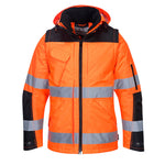 Hi-Vis Pro 3-in-1 Kontrast Winterjacke - Orange/Schwarz (OBR)