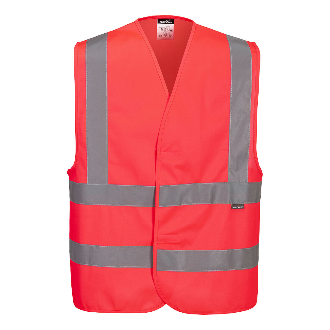 Hi-Vis Weste mit Schulterreflexband - Rot (RER)
