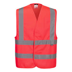 Hi-Vis Weste mit Schulterreflexband - Rot (RER)