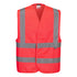 Hi-Vis Weste mit Schulterreflexband - Rot (RER)