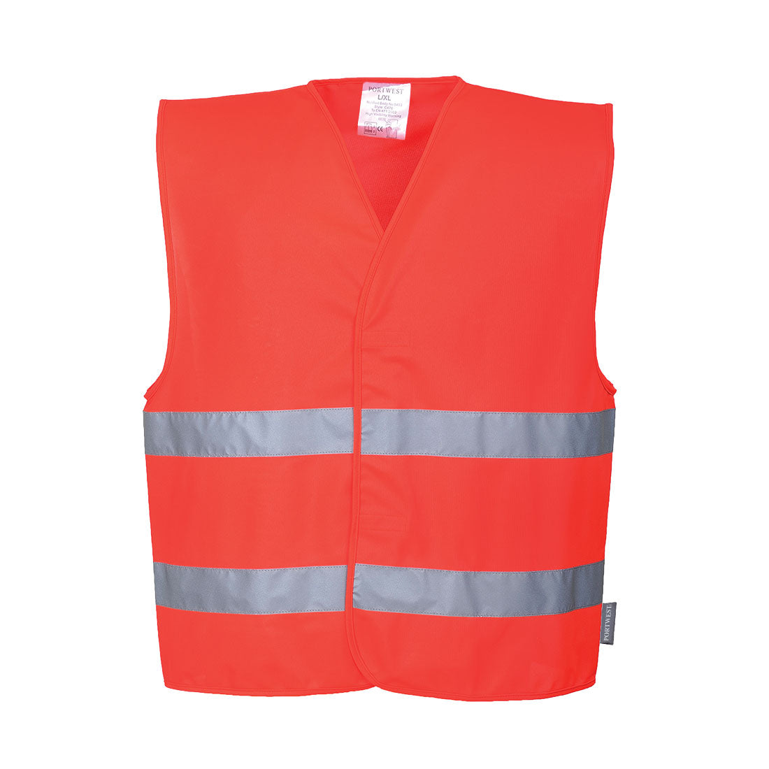Hi-Vis Weste mit zwei Reflexstreifen - Rot (RER)