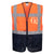 Warschau Hi-Vis Kontrast Exekutiv Weste - Orange/Marine (ONR)