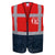 Warschau Hi-Vis Kontrast Exekutiv Weste - Rot/Marine (RNR)
