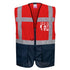 Warschau Hi-Vis Kontrast Exekutiv Weste - Rot/Marine (RNR)