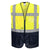 Warschau Hi-Vis Kontrast Exekutiv Weste - Gelb/Schwarz (YBR)