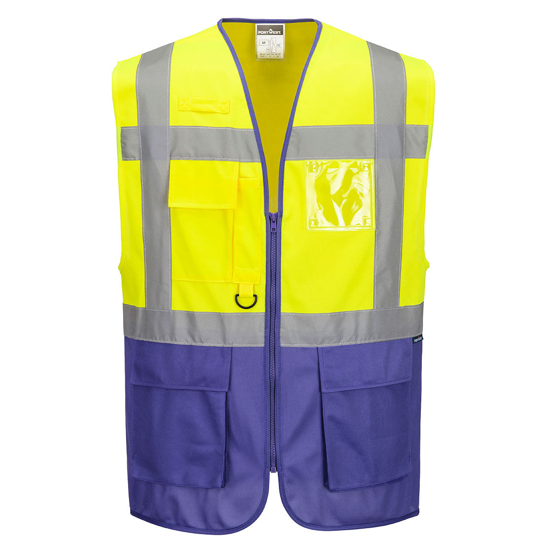 Warschau Hi-Vis Kontrast Exekutiv Weste - Gelb/Violett (YPR)