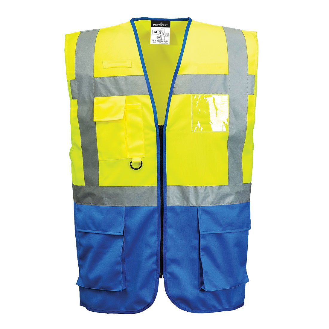Warschau Hi-Vis Kontrast Exekutiv Weste - Gelb/Royal (YRB)