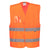 Hi-Vis Halb-Mesh Weste 2 Reflexstreifen - Orange (ORR)