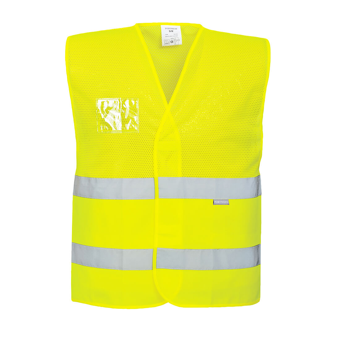 Hi-Vis Halb-Mesh Weste 2 Reflexstreifen - Gelb (YER)