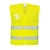 Hi-Vis Halb-Mesh Weste 2 Reflexstreifen - Gelb (YER)